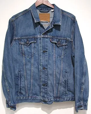 Levi's Premium BIG E BLUE JEAN JACKET XL Denim Trucker Redtab 72334-0136 • $32.50