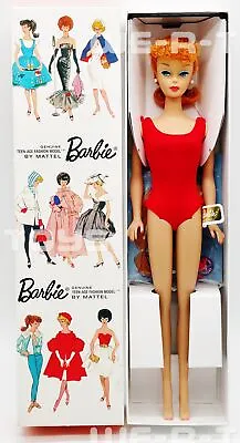 $179.95 • Buy Barbie Redhead Ponytail With Red Swimsuit Doll Reproduction Stock No 850 Mattel