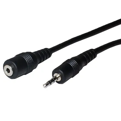 5m 2.5mm Mini Jack Male To Female Stereo Extension Cable Lead Xbox 360 Headset • £6.49