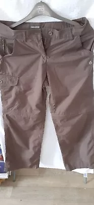 Craghoppers Ladies Zip Off Trousers/shorts Solardry Size 10 • £6.99