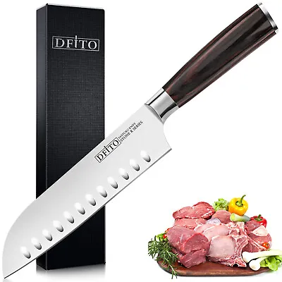 7” Santoku Knife Kitchen Knife German Stainless Steel Chef Knife Sharp Cleaver • $15.99