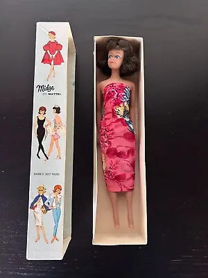 Vintage  Brunette  Midge 1962 - Barbie By Mattel #860 In Original Box - • $80