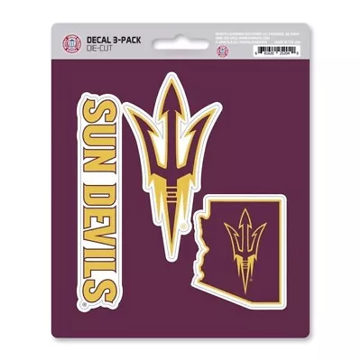 Arizona State Sun Devils NCAA Team Decals / Sticker Set / 3 Pack *Free Shipping • $5.97