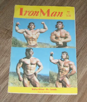 IRON MAN Bodybuilding Magazine Vol 35 #2 January 1976 Walter Milner ED Corney • $18.29