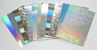 Kanban 18 X Silver Holographic Mirri Mats Craft Mirror Card • £2.79