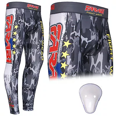 Farabi Compression Trouser MMA Base Layer Fitness Tight Skin Sports Pants • £17.99