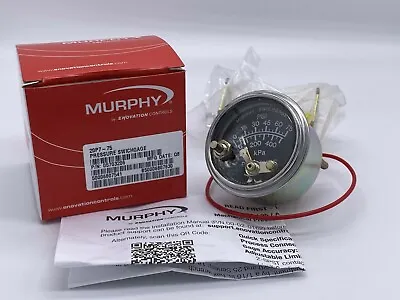 20P7-75 Murphy Oil Pressure Gauge 0-75 PSI With Lockout (05703206) • $69.99