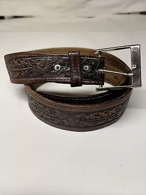 Genuine Leather Belt Leaves And Acorns -43 1/2inches • $9.98