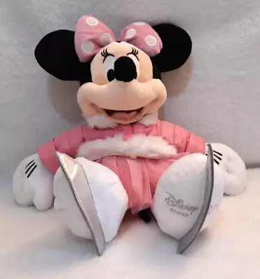 18  Disney Store Minnie Mouse 2011 Ice Skating Plush Soft Toy Pink Tutu/Jacket • £12.99