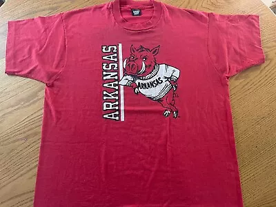 VINTAGE ARKANSAS RAZORBACKS SCREEN STARS BRAND XXL SHIRT - Made In USA SEC 2XL • $30