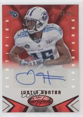 2014 Certified Signatures Mirror Red /49 Justin Hunter #S-JH Auto • $3.07