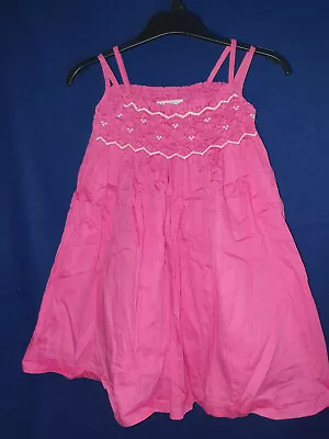 Rachel Riley Baby Girls' Pink Smock Summer Dress - 2years (18-24 Months) - VGC • £8