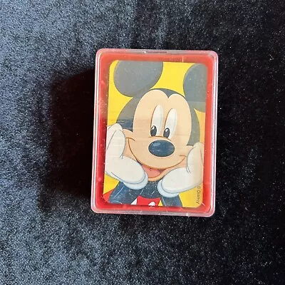 Disney Mickey Mouse 54 Miniature Playing Cards New Sealed Plastic Box 2-1/2” • $9.99