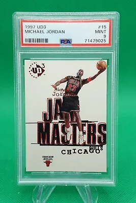 1997-98 UD3 Jam Masters #15 Michael Jordan PSA 9 MINT Chicago Bulls BB2 • $100