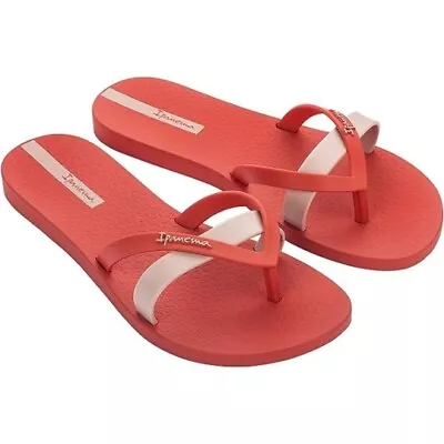 Ipanema Kirei Flip Flops - Red - UK Sizes 3 4 5 6/7 8 - BNIB • £19.99