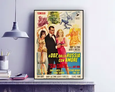 Vintage Movie 'James Bond 007: From Russia With Love' Italian Repro Poster Print • £7.95