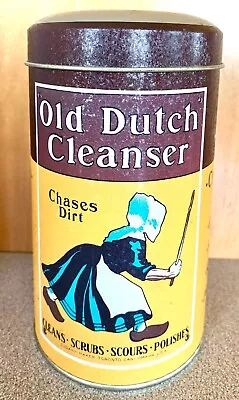 Vintage Old Dutch Cleanser ~ Collector Tin With Lid ~ 6  Tall X 3.4  • $2.99