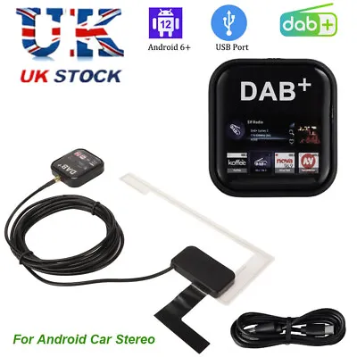 DAB Digital Radio Tuner USB Receiver Dongle For Android 12 11 10 9.0 Car Stereo • £27.89