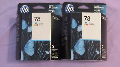 HP 78 Tri-Color Ink Cartridge C6578DN New Genuine Sealed Box Expired Lot Of Two • $19.99