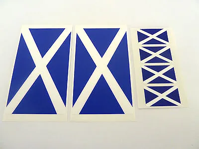 6 Scotland Flag Window Stickers Scottish Saltire 'Inside Fix Outside View' • £2.99