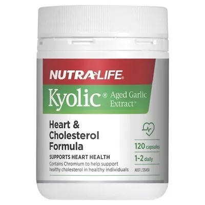 Nutra-Life Kyolic Aged Garlic Extract Heart & Cholesterol Formula 120 Capsules • $49.71