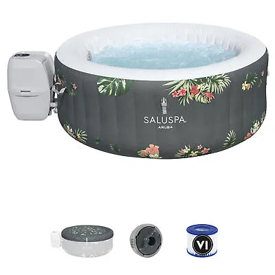 $286.74 • Buy Bestway 60062E-BW Aruba 3-Person Inflatable Round Air Jet Hot Tub Spa (Used)