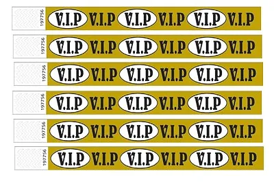 £2.99 • Buy VIP Gold Wristbands For Events, Paper Like Made Of Tyvek,Nightclubs, Parties Etc