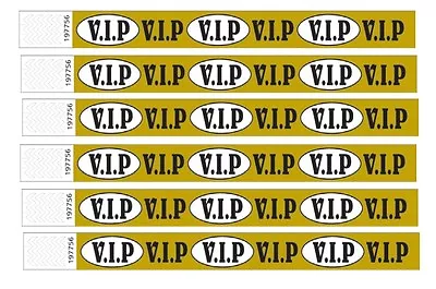 £1.99 • Buy VIP Gold Wristbands For Events, Paper Like Made Of Tyvek,Nightclubs, Parties Etc