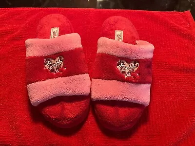 Disney Store Mickey & Minnie Mouse Red Women's Slippers Size 9-10 • $4.99