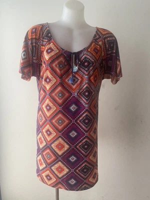 $9.95 • Buy Gorgeous TIGERLILY Size 10 Polyester Spandex Stretchy Tunic Kaftan Dress