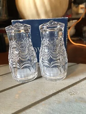 Vintage Clear Cut Glass Salt And Pepper Shakers By Towle • $12.95