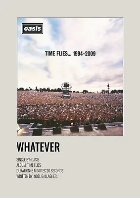 Oasis Whatever A4 Print Album CD Poster • £9.99