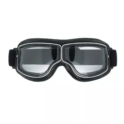 Retro Motorcycle Goggles Motorbike Flying Scooter Pilot Aviator Helmet Glasses • $14.86