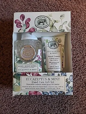 New Michel Design Works Hand Soap & Cream Mini Gift Travel Set Eucalyptus Mint • $10