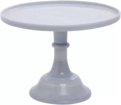 12  Cake Stand Plate Pastry Tray Bakers Plain & Simple Gray Marble Glass Mosser • $88.99
