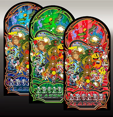 Mame Multicade Classics Side Art Arcade Cabinet Graphics Decals Stickers Set • $44