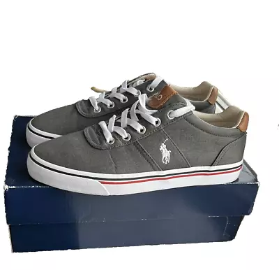 NEW RALPH LAUREN Trainers Pumps Sneakers Grey UK6  EU40 Mens Boys Unisex Shoes • £45