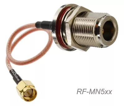 SMA Male To N Bulkhead Female 50-Ohm RG316 Coax Low Loss RF Cable • $8.45