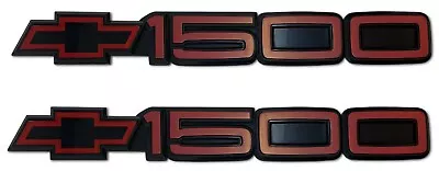 88-98 Chevrolet Red Black 1500 Door Emblem Nameplate Tahoe Blazer Suburban 2PCS • $29.95