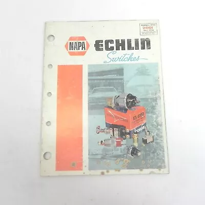 Vintage 1966 Napa Echlin Switches Catalog Numerical Listing Service Manual • $15.98