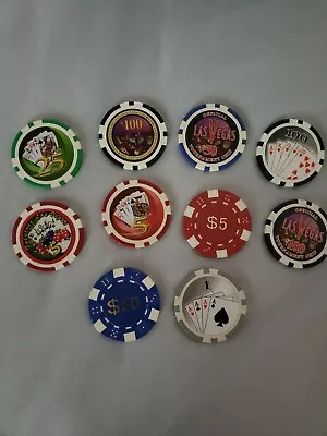 Vintage Las Vegas Poker Chips • $25