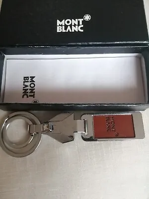 £100 • Buy Mens Keyfob-montblanc Sartorial Key Chain-tan Leather With 2ring Loop, New Boxed