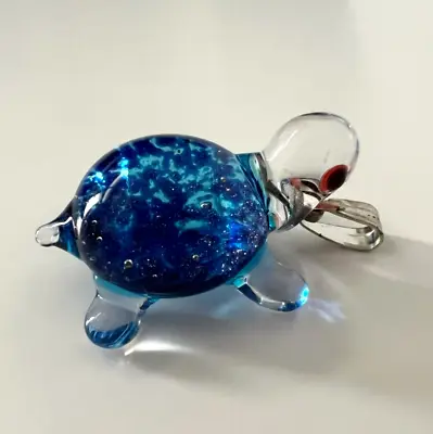 Murano Glass Handcrafted Lovely Turtle Pendant & 925 Sterling Silver Necklace • $24.90