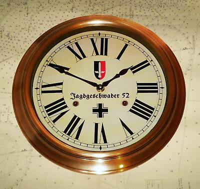 Jagdgeschwader 52 Wall Clock WW2 Battle Britain 1940's Style Souvenir. • £70