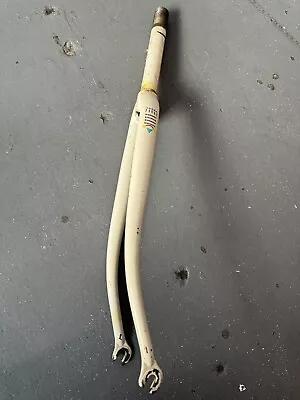 Vintage Miyata Fork 700c Tange White Road Bicycle Rim Brake 180mm Threaded 1” • $42.49