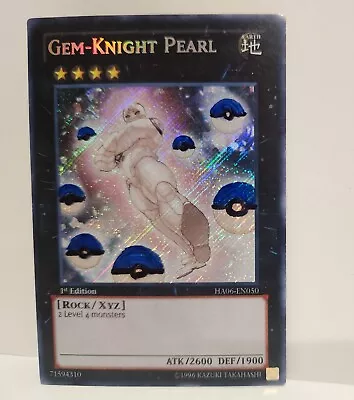 YuGiOh Gem Knight Pearl Secret Rare HA06-EN050 1st Edition • $3.50