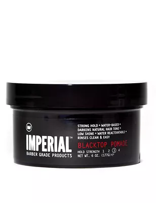 Imperial Barber Products Black Top Pomade Strong Hold Mens Hair Styling 6oz • £23.95