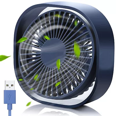 Rechargeable Mini USB Desk Fan Portable Small Quiet 3 Speed Table Cooling Fan UK • £8.99