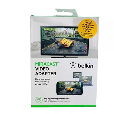 Belkin F7D7501 Miracast Video Adapter HDMI - Mirror Device To HDTV Wirelessly • $39.95