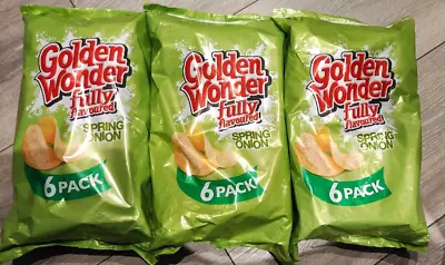 £7.99 • Buy 18 X Golden Wonder Spring Onion  Flavour Crisps , 18 X 25g Bb 22/07/23